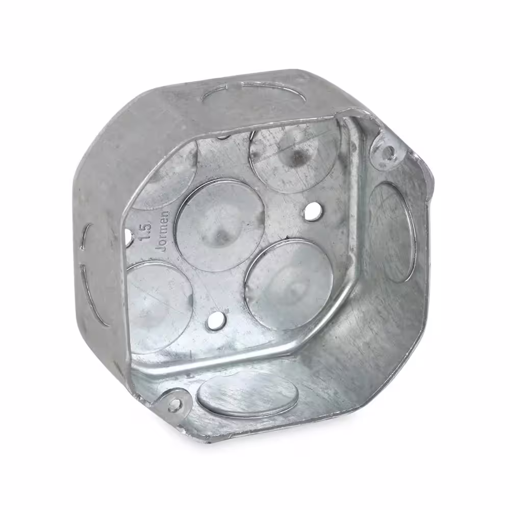 Caja Octogonal Metálica de Empotramiento para Instalación Eléctrica 10x10 cm